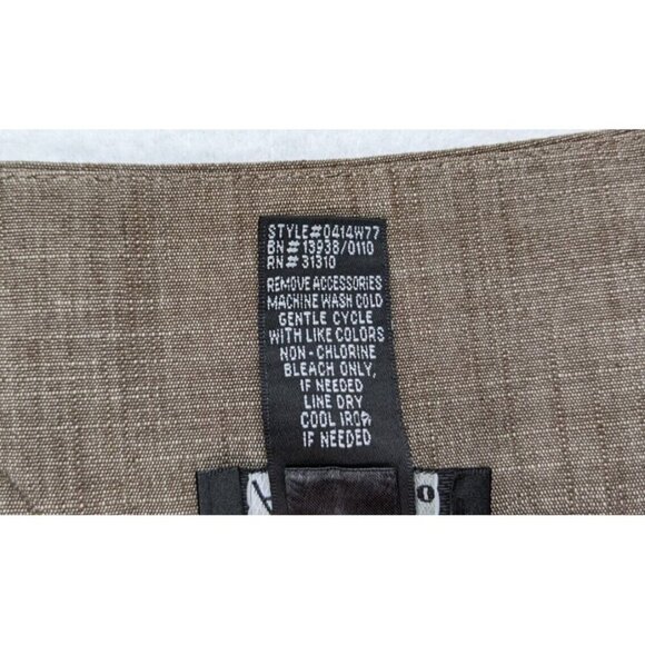 AB Studio Women's Cropped Dress Pants Size 10 Brown Flat Front NEW - Picture 6 of 15